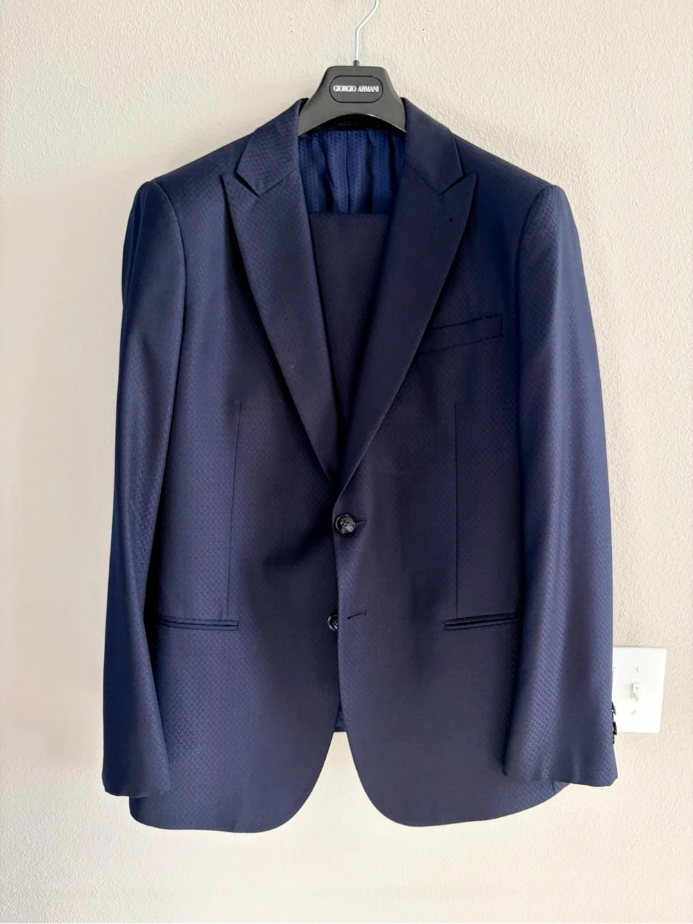 Giorgio Armani Navy Blue SoHo Line Suit 44R - Picture 1 of 15